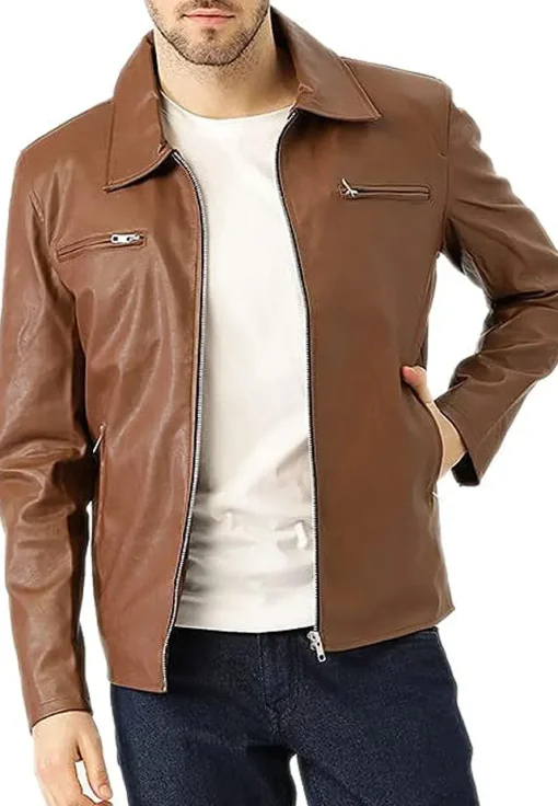 mens-casual-stylish-brown-faux-leather-jacket