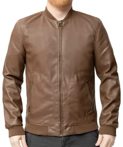 mens-classic-brown-faux-leather-bomber-jacket