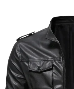 mens-classic-zip-up-black-faux-leather-motorcycle-jacket