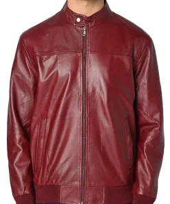 mens-faux-leather-burgundy-bomber-jacket