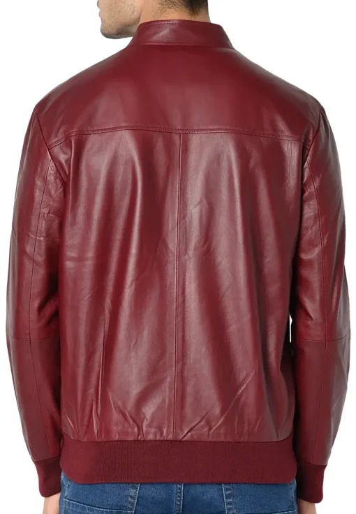 mens-faux-leather-burgundy-bomber-jacket