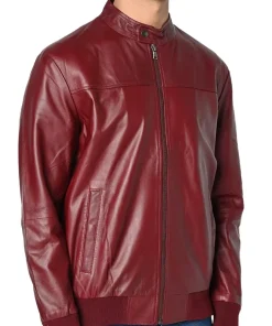 mens-faux-leather-burgundy-bomber-jacket