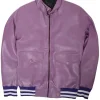 mens-faux-leather-purple-bomber-jacket