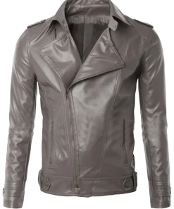 mens-grey-faux-leather-moto-biker-jacket