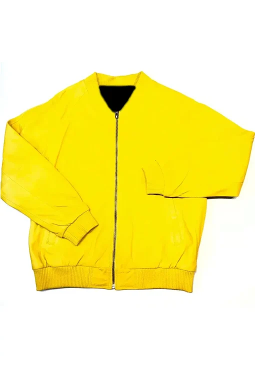 mens-lemon-faux-leather-bomber-jacket