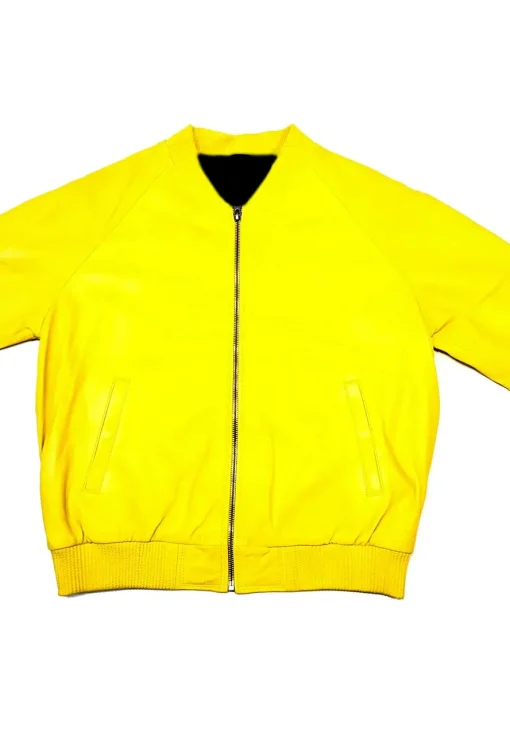 mens-lemon-faux-leather-bomber-jacket