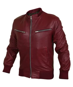 mens-maroon-bomber-jacket