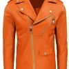 mens-orange-faux-leather-motorcycle-jacket