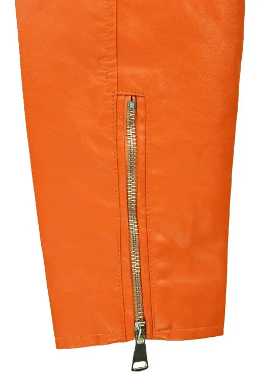 mens-orange-faux-leather-motorcycle-jacket