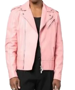mens-pink-faux-leather-biker-jacket