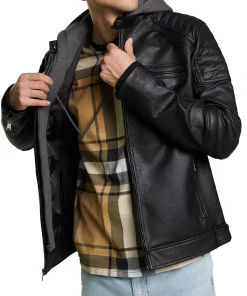 mens-quilted-black-faux-leather-biker-jacket-with-removable-hood