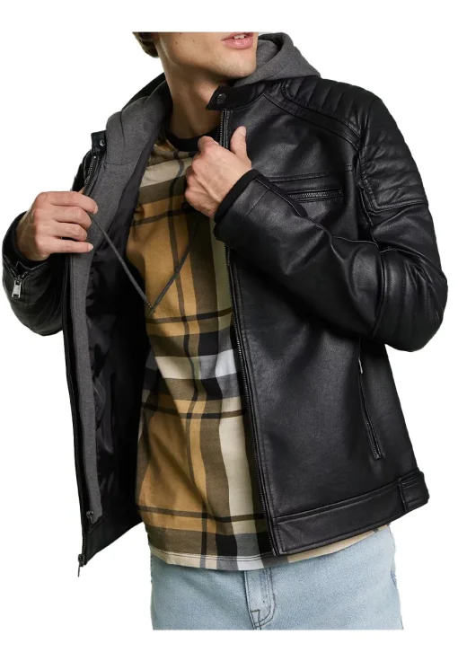 mens-quilted-black-faux-leather-biker-jacket-with-removable-hood