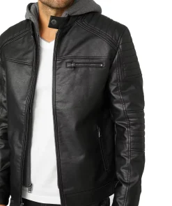 mens-quilted-black-faux-leather-biker-jacket-with-removable-hood