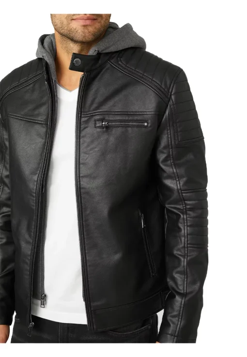 mens-quilted-black-faux-leather-biker-jacket-with-removable-hood
