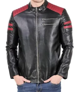 mens-red-padding-design-black-faux-leather-jacket