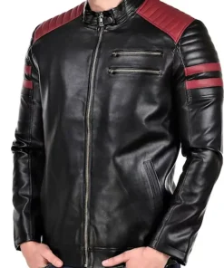 mens-red-padding-design-black-faux-leather-jacket