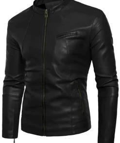 mens-small-collar-black-faux-leather-slim-fit-jacket