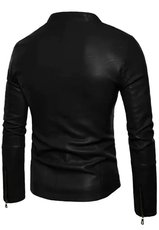 mens-small-collar-black-faux-leather-slim-fit-jacket