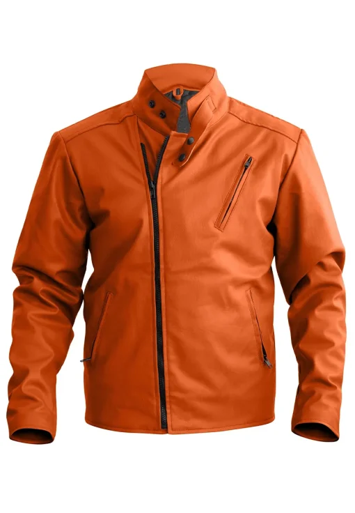 mens-stylish-orange-faux-leather-jacket