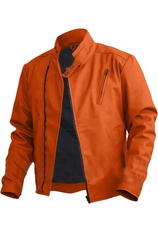 mens-stylish-orange-faux-leather-jacket