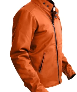 mens-stylish-orange-faux-leather-jacket