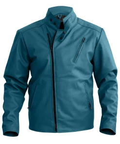 mens-stylish-sea-green-faux-leather-jacket