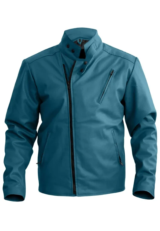mens-stylish-sea-green-faux-leather-jacket
