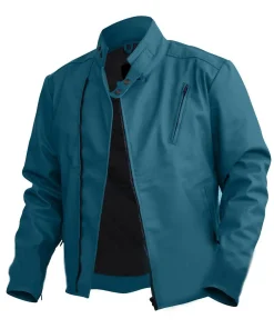 mens-stylish-sea-green-faux-leather-jacket