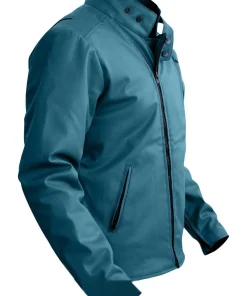 mens-stylish-sea-green-faux-leather-jacket