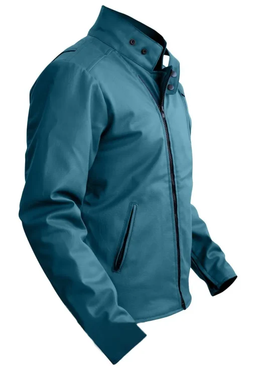 mens-stylish-sea-green-faux-leather-jacket