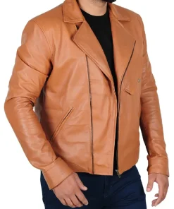 mens-tan-brown-faux-leather-jacket