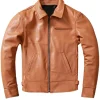 mens-vintage-tan-brown-faux-leather-biker-jacket