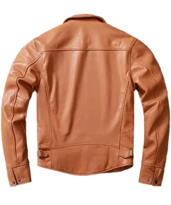 mens-vintage-tan-brown-faux-leather-biker-jacket