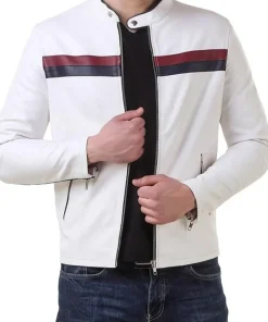 mens-white-faux-leather-biker-jacket-with-red-and-black-stripes