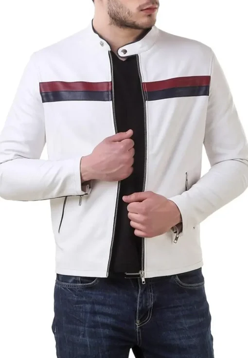 mens-white-faux-leather-biker-jacket-with-red-and-black-stripes
