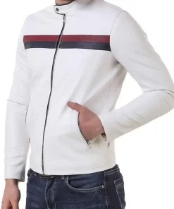 mens-white-faux-leather-biker-jacket-with-red-and-black-stripes