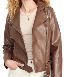womens-belted-brown-faux-leather-biker-jacket