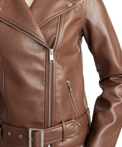 womens-belted-brown-faux-leather-biker-jacket