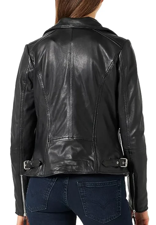 womens-biker-lapel-collar-black-faux-leather-jacket