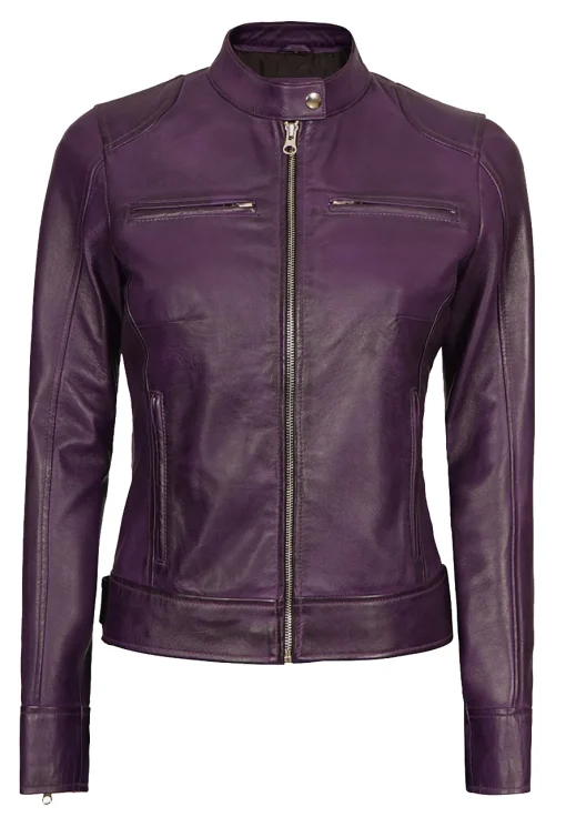womens-biker-purple-faux-leather-jacket