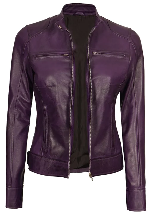 womens-biker-purple-faux-leather-jacket