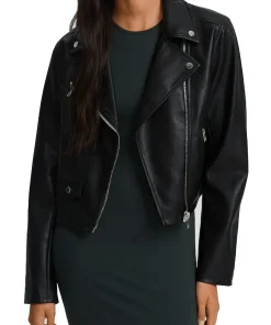 womens-black-cropped-faux-leather-biker-jacket