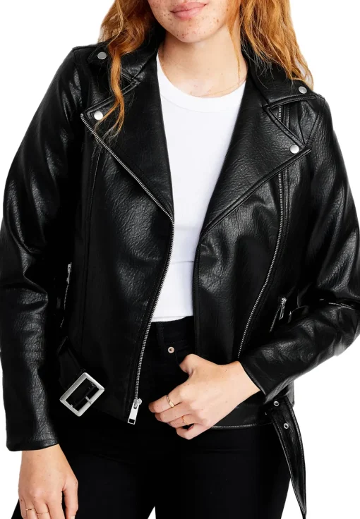 womens-black-faux-leather-belted-biker-jacket