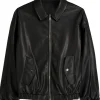 womens-black-faux-leather-dad-fit-bomber-jacket