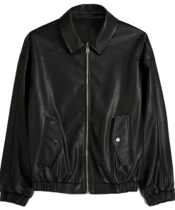 womens-black-faux-leather-dad-fit-bomber-jacket