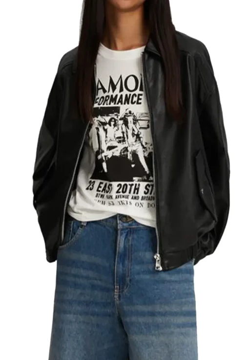 womens-black-faux-leather-dad-fit-bomber-jacket