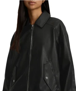 womens-black-faux-leather-dad-fit-bomber-jacket