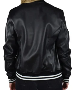womens-black-faux-leather-varsity-bomber-jacket