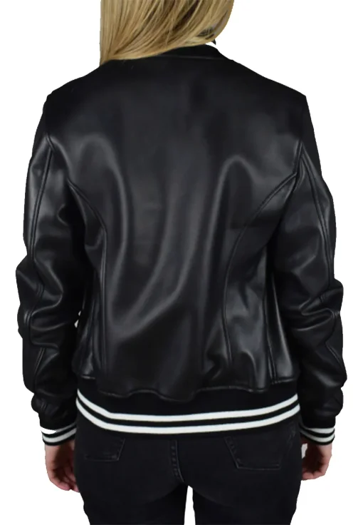 womens-black-faux-leather-varsity-bomber-jacket