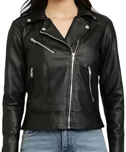 womens-black-solid-lightweight-faux-leather-jacket